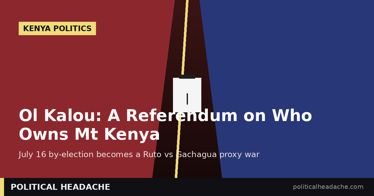 Political Headache illustration of an Ol Kalou ballot dividing competing political blocs